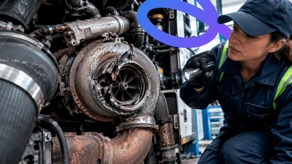 Señales de que el turbocompresor de un camión está fallando
